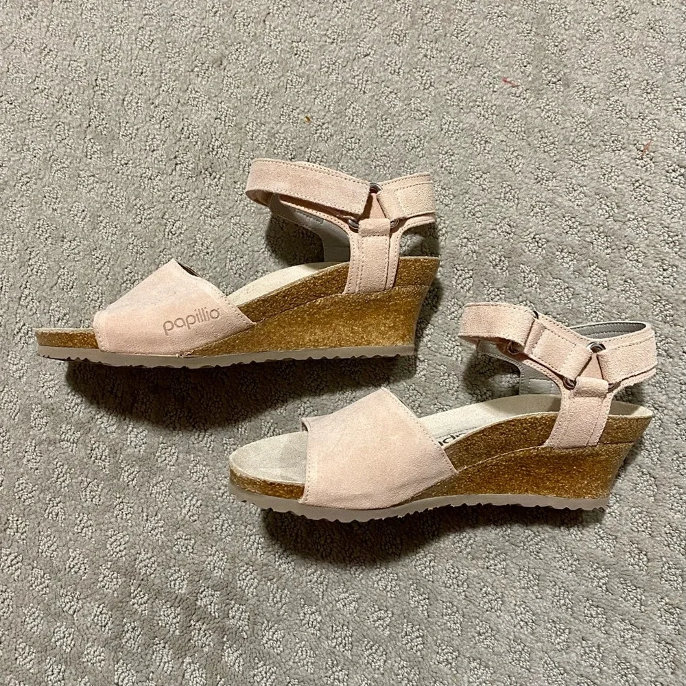 NWOT Papillio Birkenstock Eve Wedge Sandal sz 38 (sz 7-7.5) - Picture 2 of 7